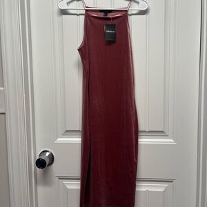 Forever 21 Muave Velvet Midi Dress